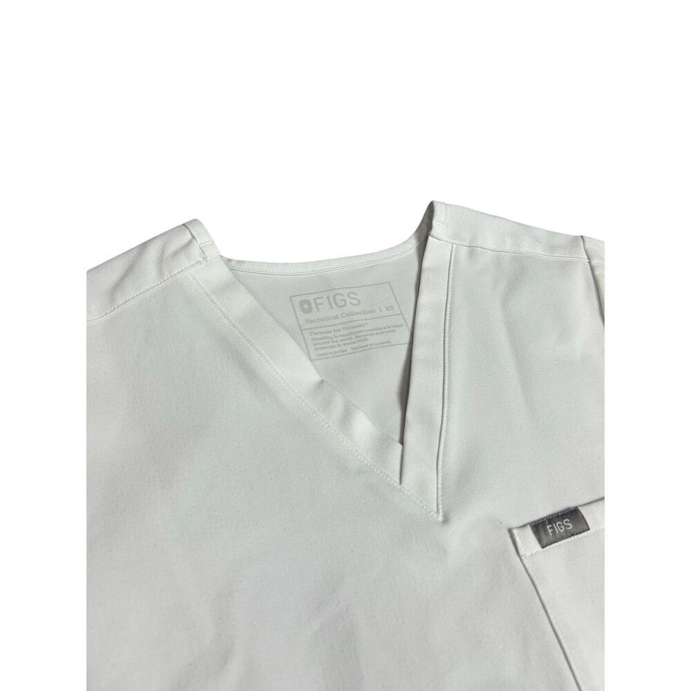 Figs Top Womens Small White Scrubs Technical Collection Healthcare Nursing